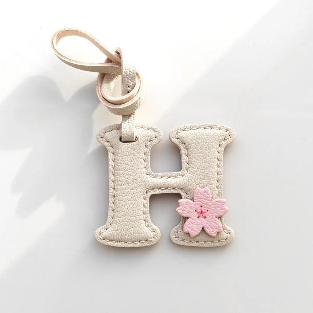 Monogram Keychain Leather - Creative High Quality Genuine Leather Initial