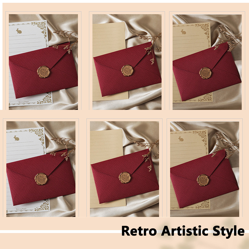 6/1pcs  Paper Envelopes for Bu - Wax Seal Letter Kit ulasan dan harga